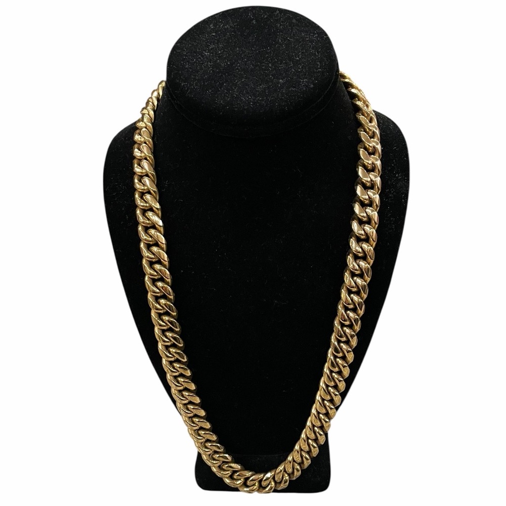 Gold-Plated Miami Cuban Link Chain Necklace